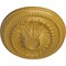 Ekena Millwork Saverne Ceiling Medallion, Hand-Painted Iridescent Gold, 18 1/2"W x 13 1/2"H x 1 7/8"P CM18SAIGS - alternate 3